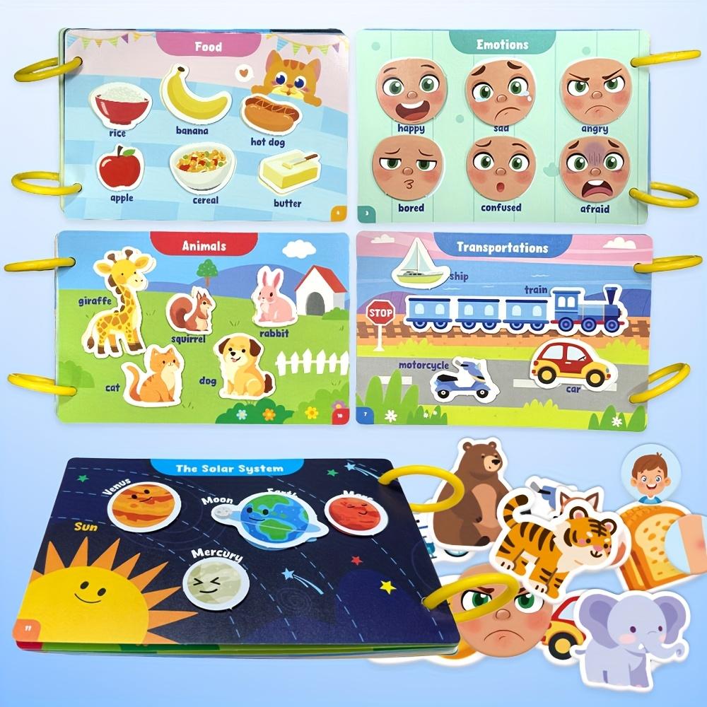 DIY Montessori Busy Book for Toddlers Quiet Book for Kids with 6 Themes Animal Preschool Learning Activities Educational Toys