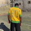 INS Embroidered Jersey Retro Brazil Short Sleeve T-Shirt Men Women Streetwear