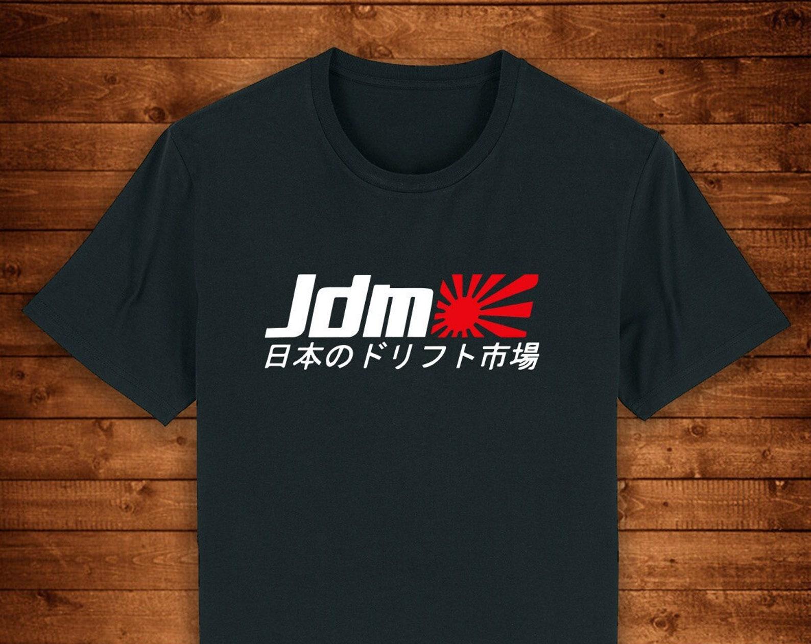 JDM Kanji Rising Sun Drift T shirt: Organic Cotton Streetwear 3XL