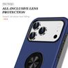 For iPhone 17 Pro Max Case PC + TPU Phone Cover with Rotatable Ring Holder