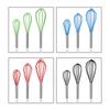 Manual Silicone Whisk Manual Egg Beater Durable Kitchen Pastry Tools Cake Baking Utensil Mixer for Baking and Cooking