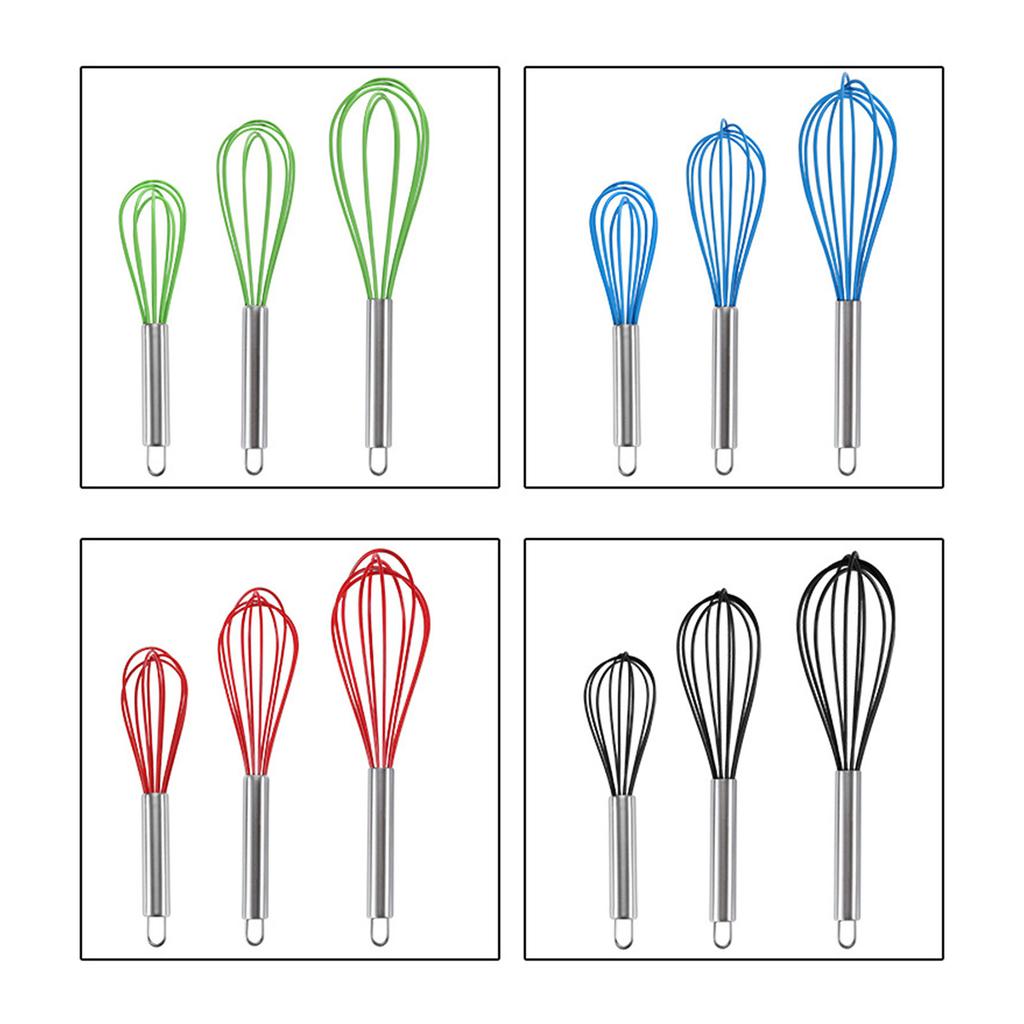 Manual Silicone Whisk Manual Egg Beater Durable Kitchen Pastry Tools Cake Baking Utensil Mixer for Baking and Cooking