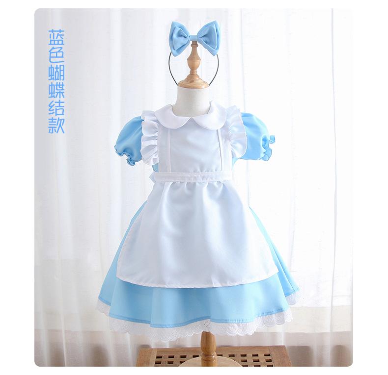 Children's Clothing Blue Alice Maid Clothing Girls Stage Performance Clothing Lolita Performance Clothing Dress