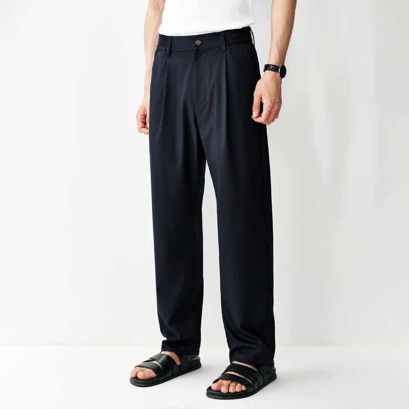 Mianxian Men s Summer Cool-Feel Tapered Cropped Casual Pants L