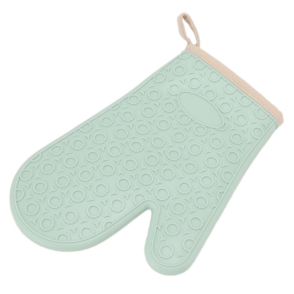 Silicone Oven Mitt High Temperature Resistant Waterproof Slip Proof Kitchen Baking Glove with