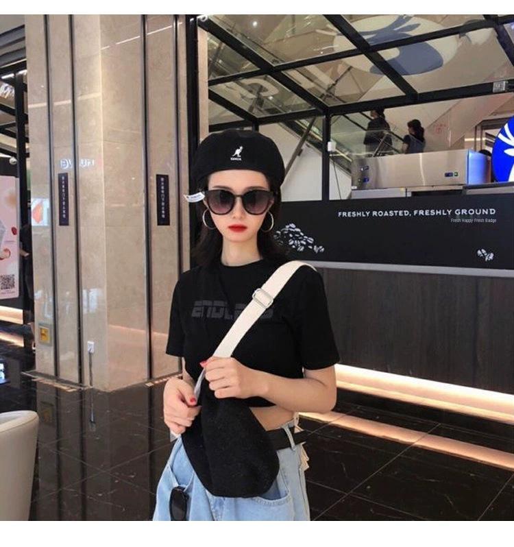 Korean Style Wool Beret with Kangaroo Embroidery - Trendy Newsboy Cap