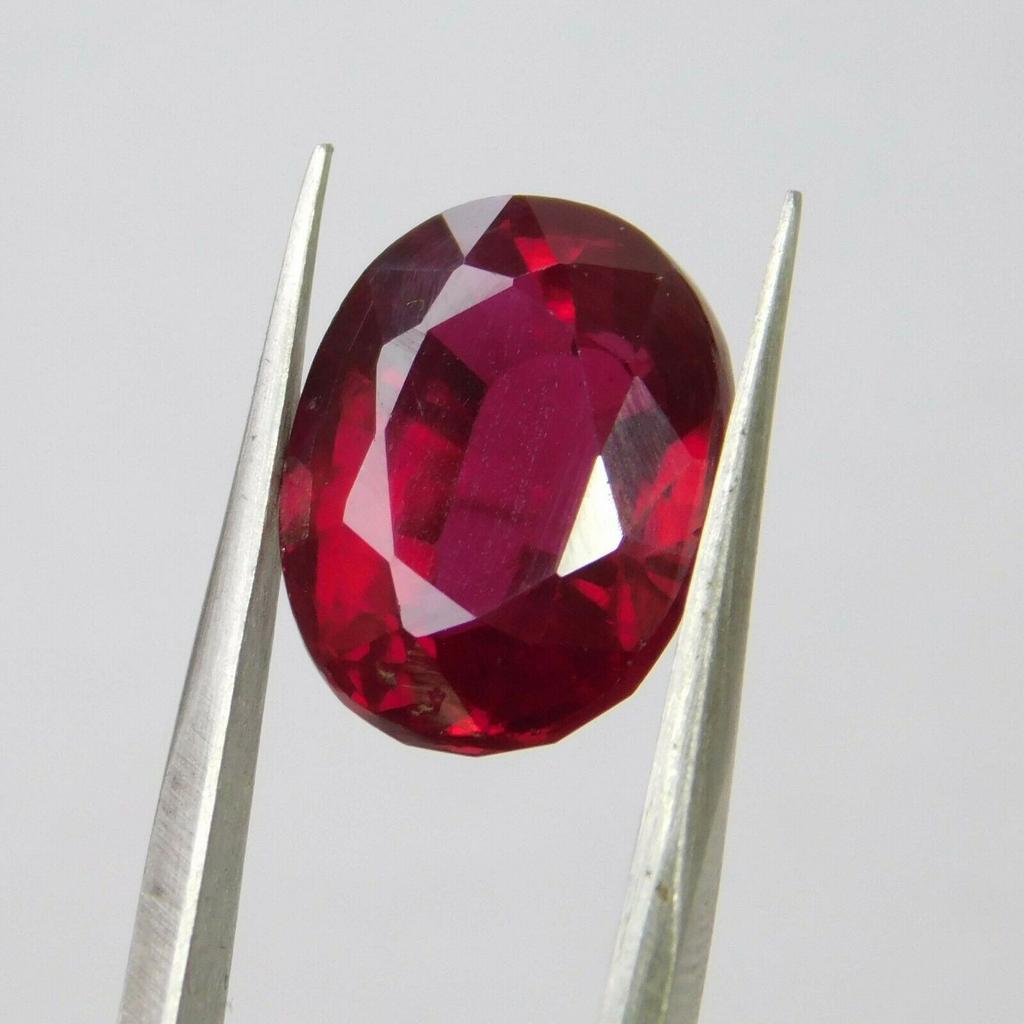 CERTIFIED Natural Red Ruby Oval Cut 9.80 Carat Extremely Rare Loose Gemstone AU-3985