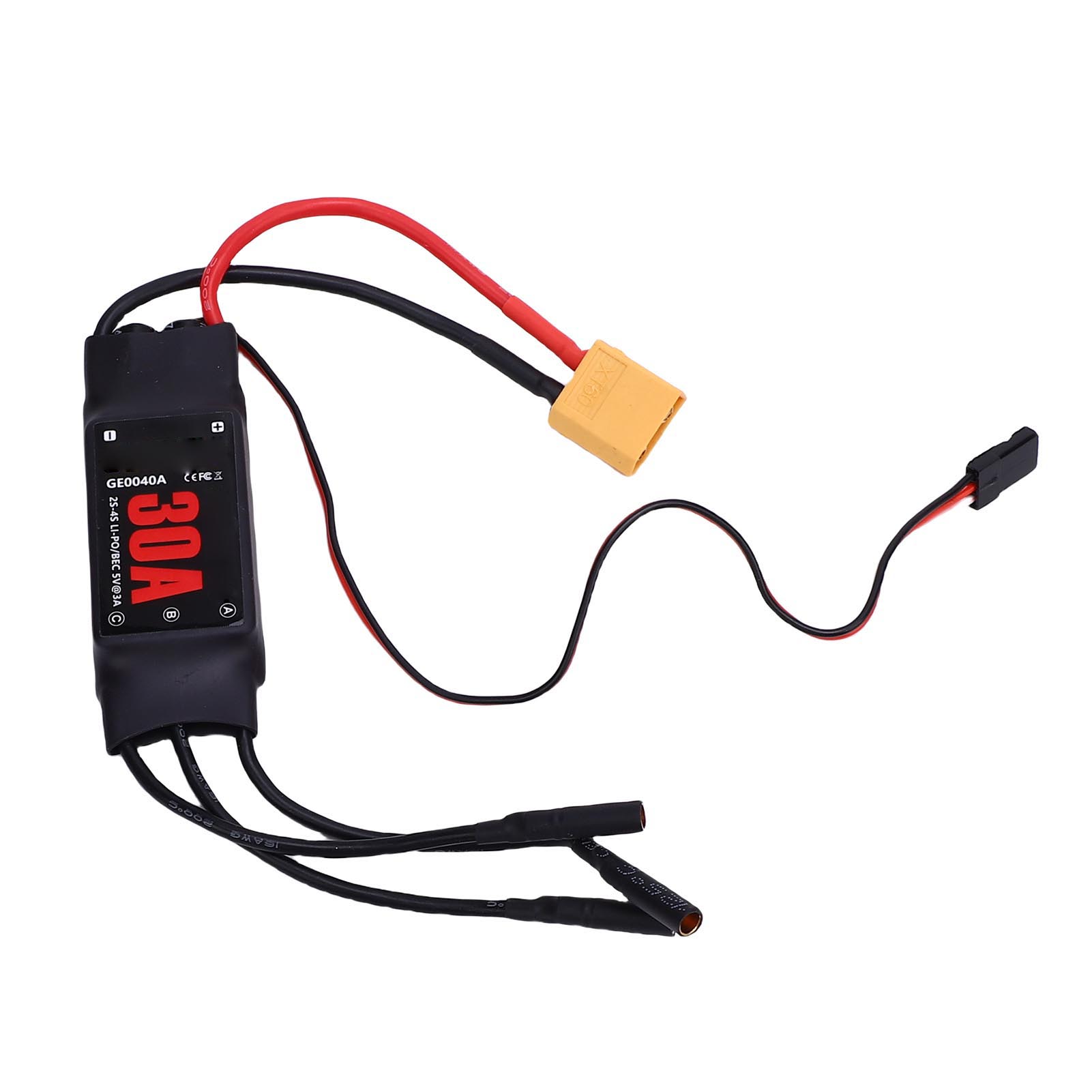 

30A Brushless ESC with 3A BEC 2 3S Electronic Speed Controller for RC Fixed Wing Plane Multirotor Unmanned Helicopter