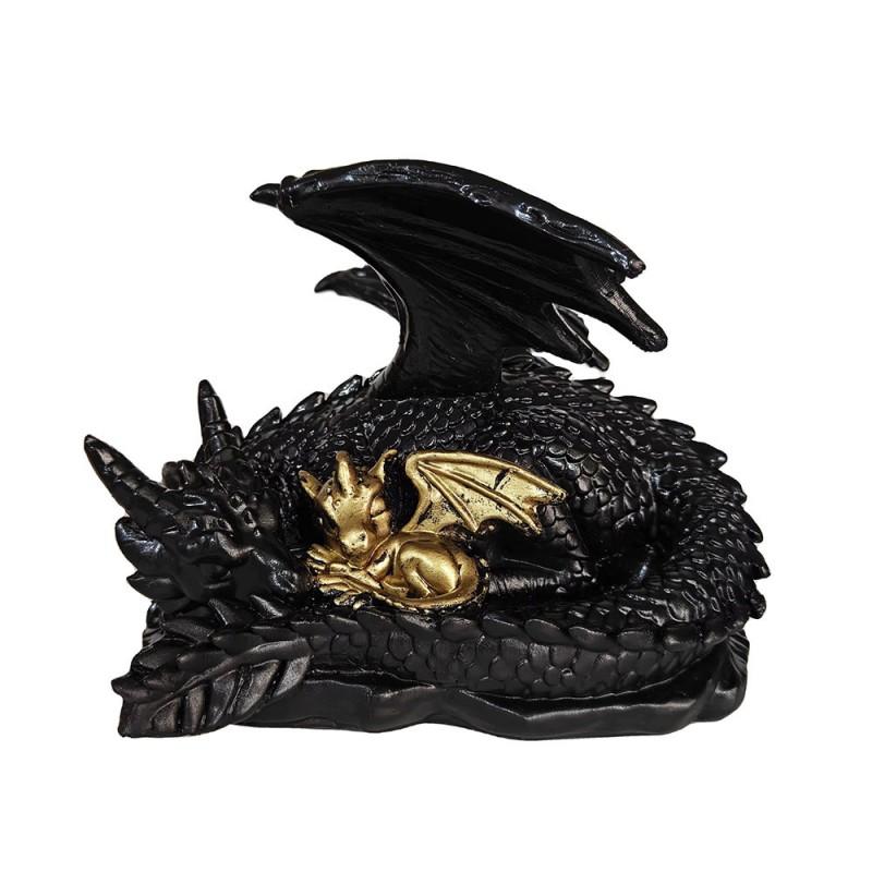 Resin Dragon Mother Child Figurine Decorative Sculpture Study Room Living Home Decor Art Craft