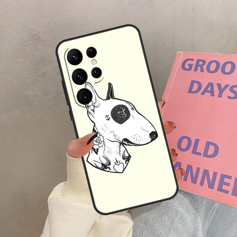 English Bull Terrier Dog Case For Samsung Galaxy S24 Ultra S20 S21 S22 S23 S25 Ultra S9 S10 Plus S25 FE Cover Coque