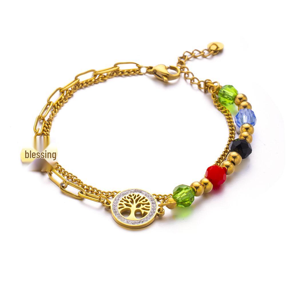 Titanium Steel Double-Layer Gold-Plated Couple Bracelets - Durable, Fade-Resistant Jewelry