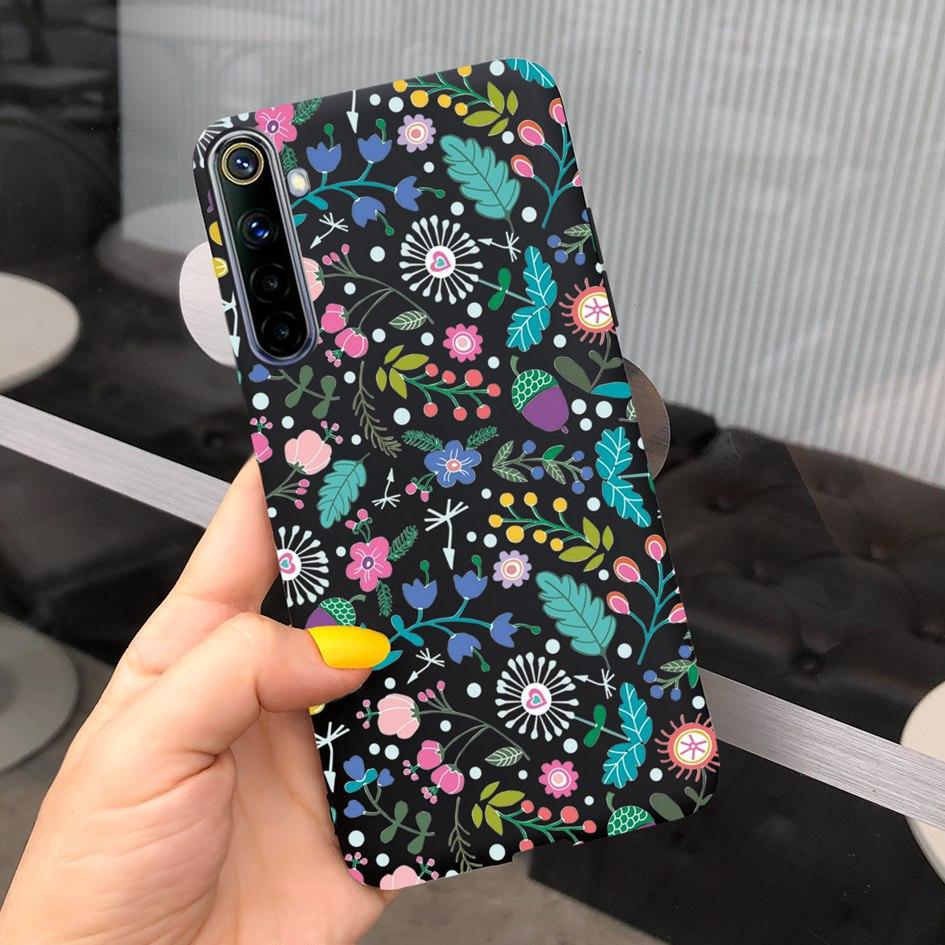 For Realme 6 6 Pro Case Cute Milk Cow Flower Patterns Soft Back Cover For OPPO Realme 6 6S 6Pro RMX2061 Coque Funda Realme6 Capa