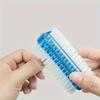 Plastic Nail Dust Powder Cleaning Brush Double Sided Hand Fingernail Toes Scrubbing Brush Cleaner