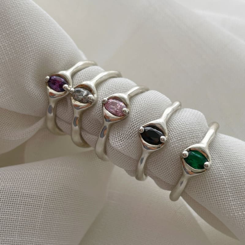 Melliv Silver Melting Cubic Ring_mvr13