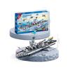 Set de construcción de portaaviones militar para niños juguete educativo de bloques de montaje