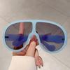 KAMMPT Oversized Monoblock Sunglasses Women 2024 New in Stylish Candy Color Outdoor Goggle Trendy Vintage Punk Travelling Shades