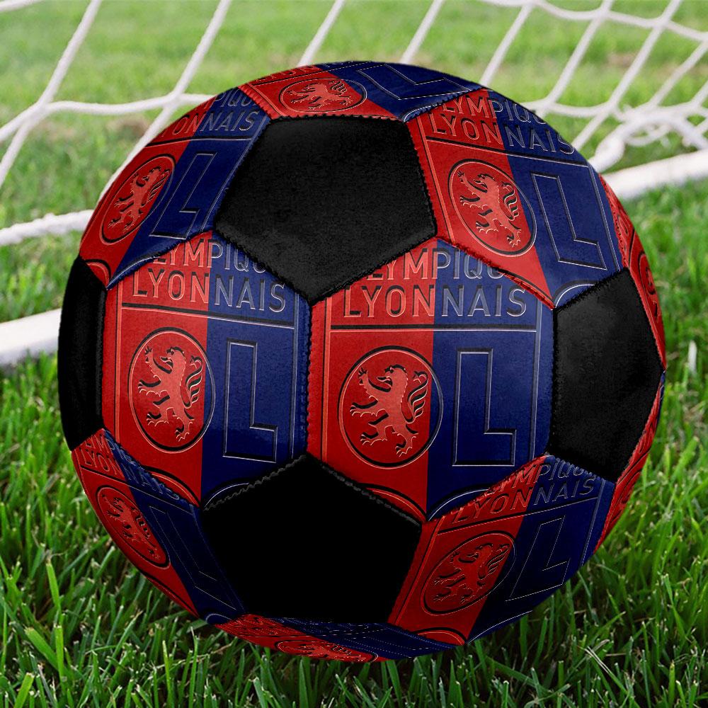 1PC OL poster size 5 soccer ball PrahaIndoor Soccer Ball Colorful All Ages Machine Stitched PVC Competition Ready Durable High-Bounce