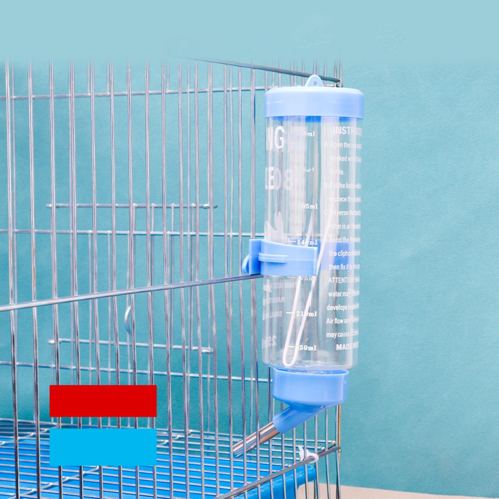 

Бутылка для воды для домашних животных, автоматическая бутылка для воды из нержавеющей стали, 250 мл для домашних животных, кролик, хомяк One Size синий