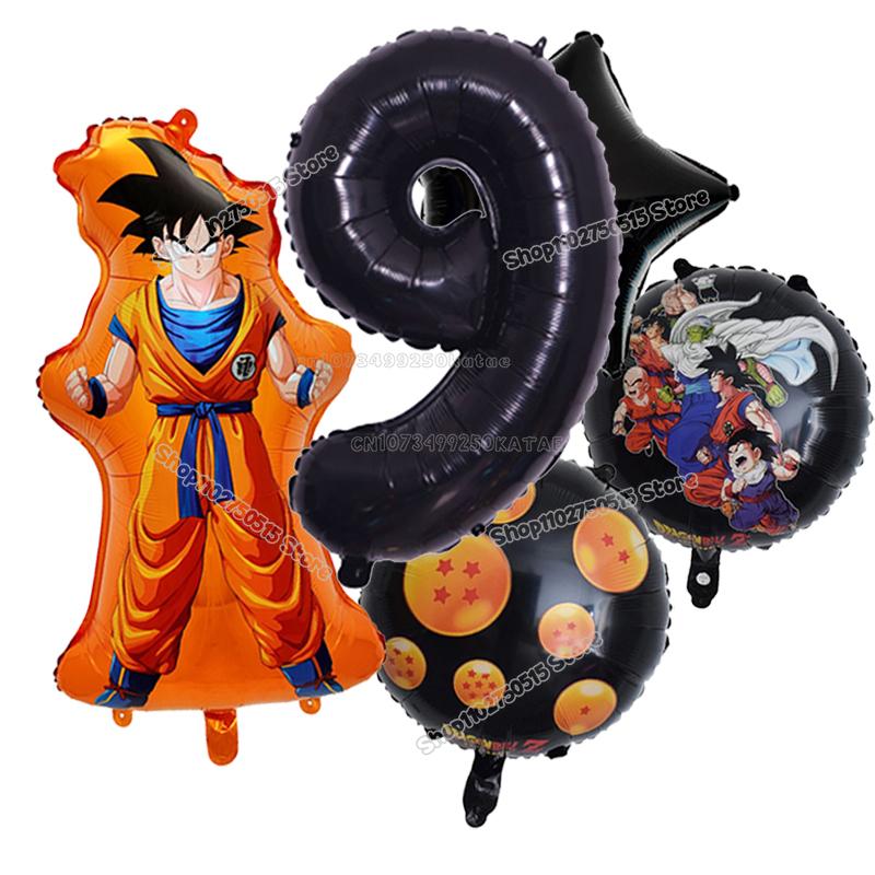 Anime Son Goku Kinderverjaardag Decoratie Dragon Ball Nummer Ballonnen Set Jongen Meisje Feestartikel Cartoon Babyborrel Verjaardagsdecor