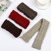Length 50cm Button Autumn Winter Spring Arm Warmers Wool Mittens Knitted Gloves Long Gloves