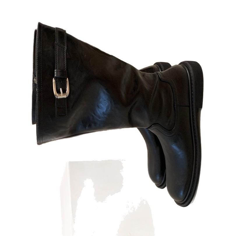 Thick-soled Buckle Boots 2025 New British Knight Boots Fashion Versatile and Thin Boots Women's Boots