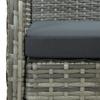 Garden Chair with Cushion Poly Rattan Gray
