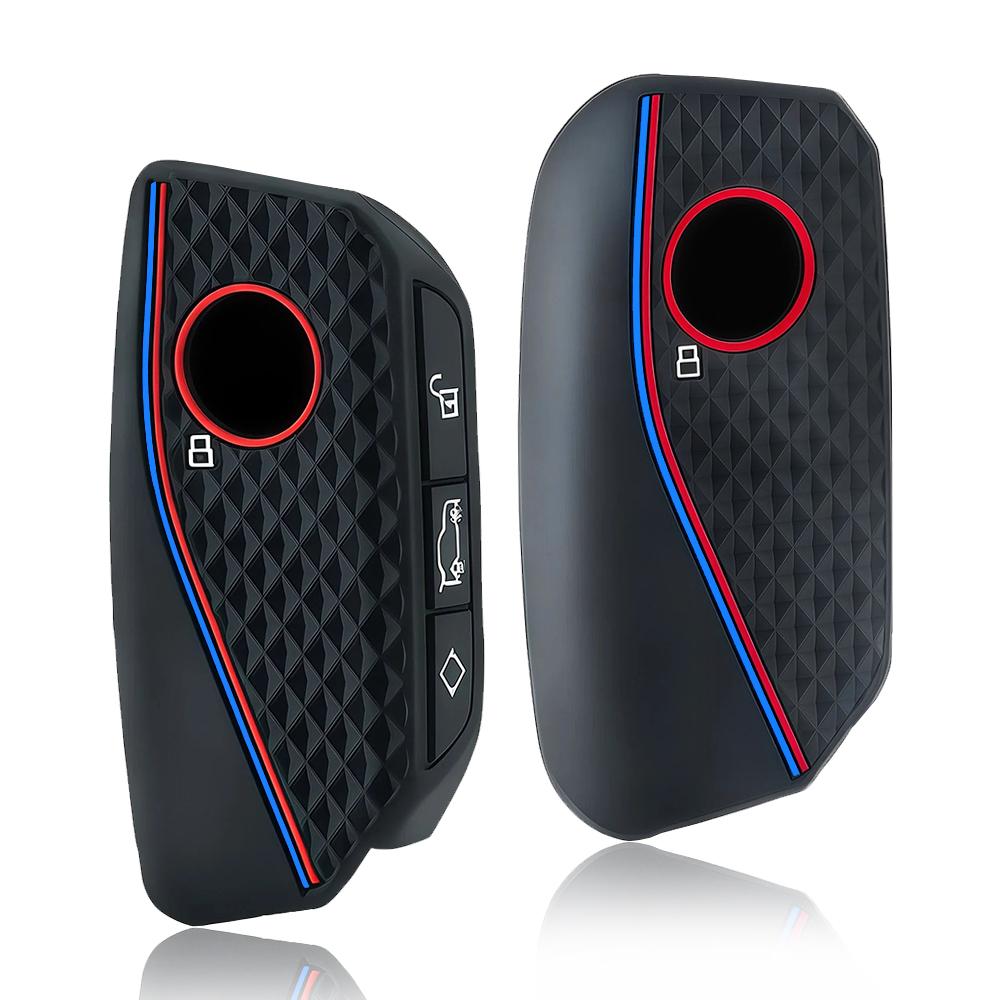 Fashion Silicone Car Key Fob Cover Case For BMW 530i 540i 550e 750e 740i 760i X1 X2 X5 X6 X7 M5 iX1 iX2 iX XM i5 i7 2026 2026