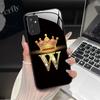 For Samsung M52 5G Case Galaxy M14 SM-M526B SM-M146B Phone Case ShockProof Fashion Initial Letter Hard Tempered Glass Back Cover