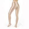 Dames Metalliske Falske Todelte Tights Høy Midje Yoga Fitness Leggings