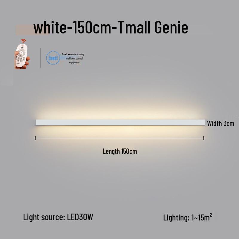 Minimalist Modern Long Strip Wall Lamp for Bedroom, Living Room, or Sofa Side