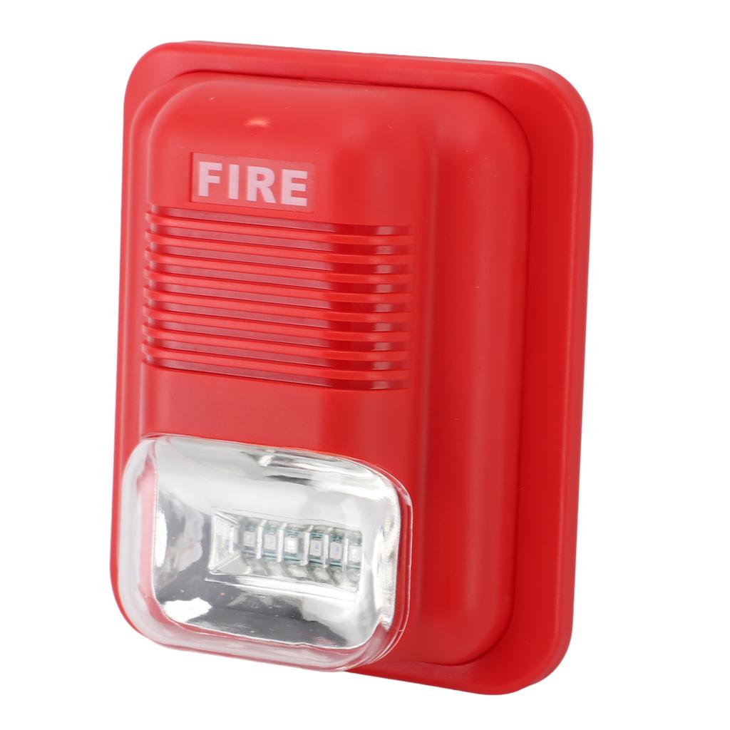 Sound and Light Fire Alarm 12V 24V Built In LED Super Loud Sound Fire Warning Siren for Residential