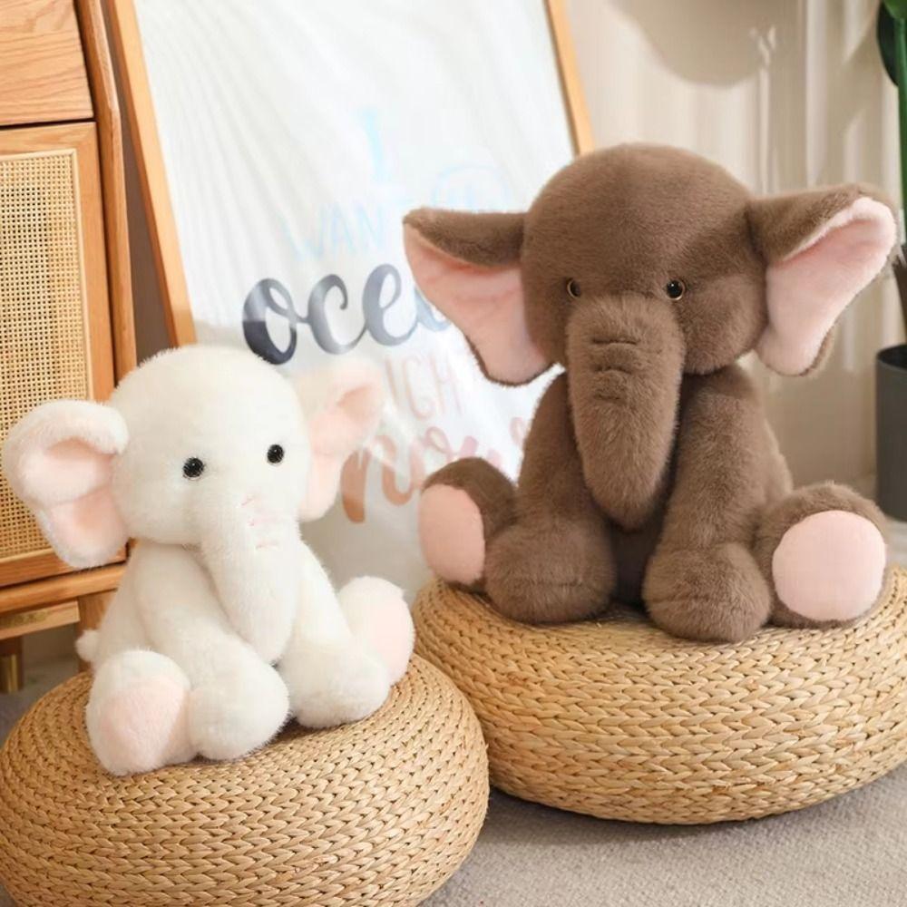 Cute Long Nose Elephant Plush Doll Collection Animal Stuffed Toys  Birthday Gift