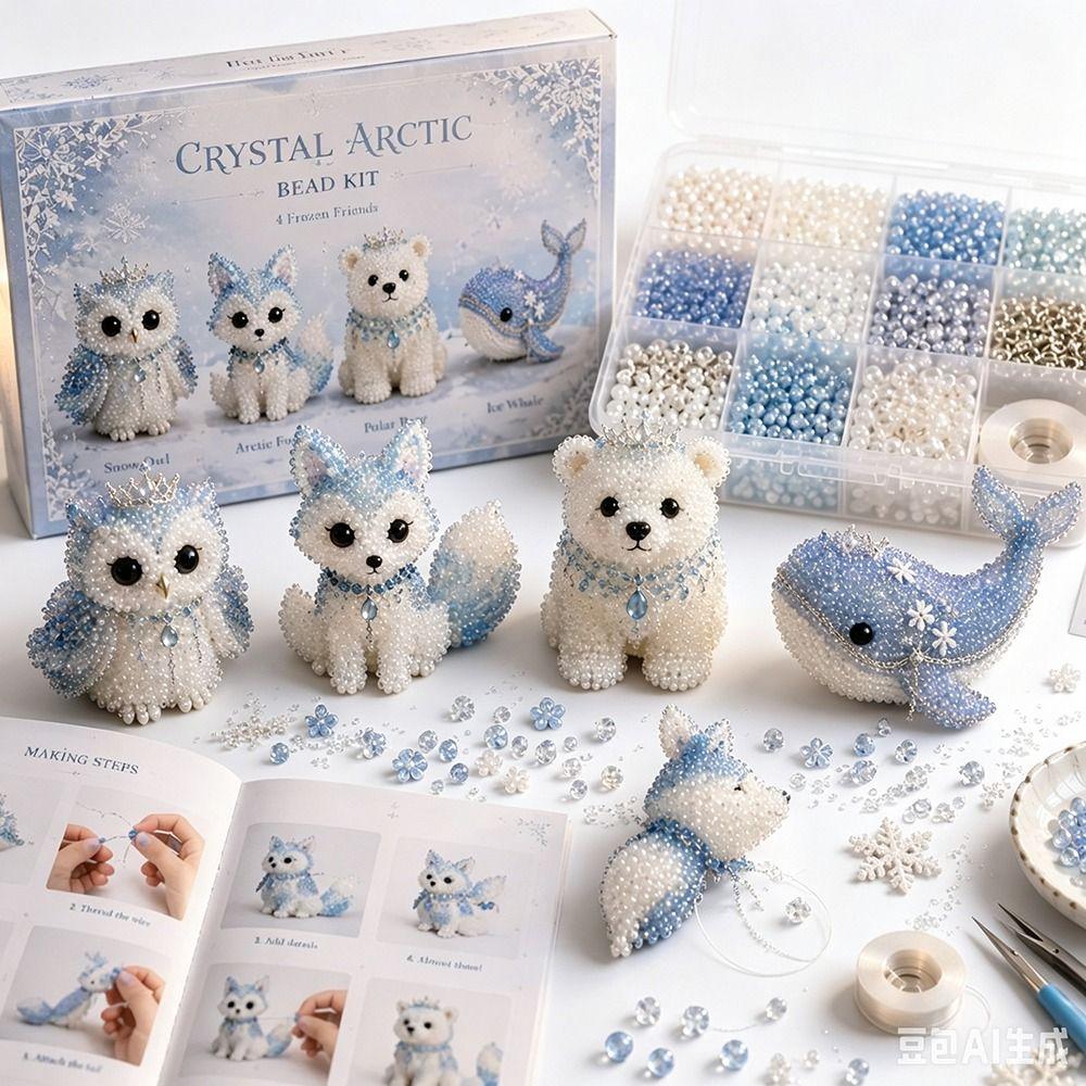 Forma di Animale 3D Kit di Animali con Perline Kit Artigianale con Perline Piccole Fai da Te Per Adulti e Bambini
