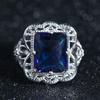 Classic Jewelry, Sapphire Court Hollow Pattern Ring, Platform Fast Order