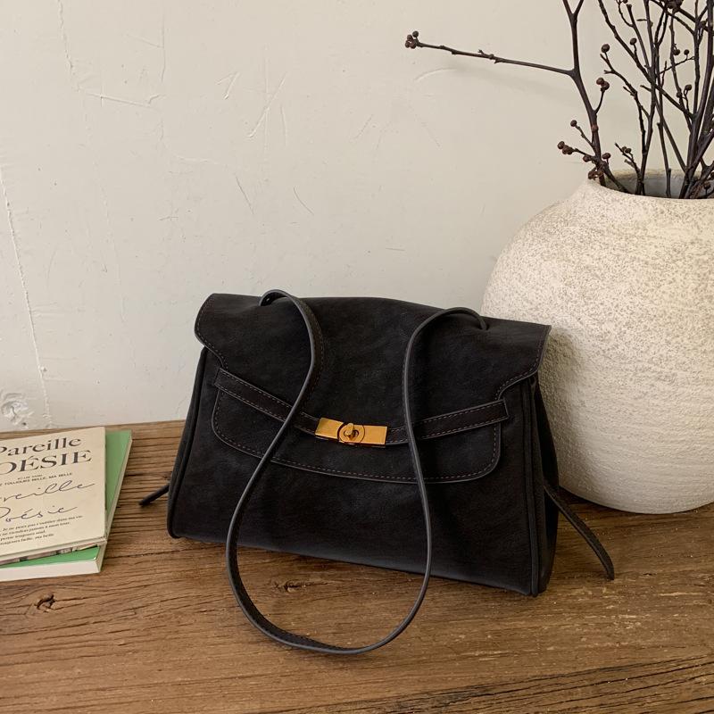 Vintage Matte Bag 2025 New High-end Commuter Women's Shoulder Messenger Bag Large-capacity Work Tote Bag