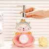 Cute Cat Soap Box lotion Bottle Two in one Two Use Drain Ceramic Soap Dish Toilet Soap Box Hand Wash Liquid Press Bottle
