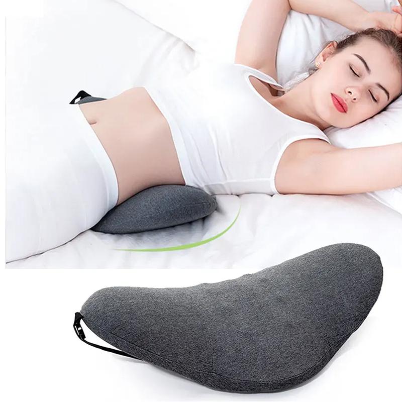 Memory Foam Lumbar Pillow Rollable Pregnant Waist Pad Washable Lumbar Support Backrest Mat Bed Cushion Detachable Back Pillow