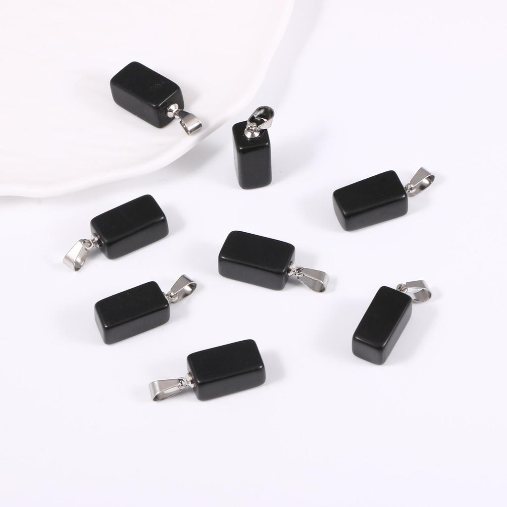 Natural Stone Crystal Pendant With Leather Cord For Jewelry And Fashion Accessories