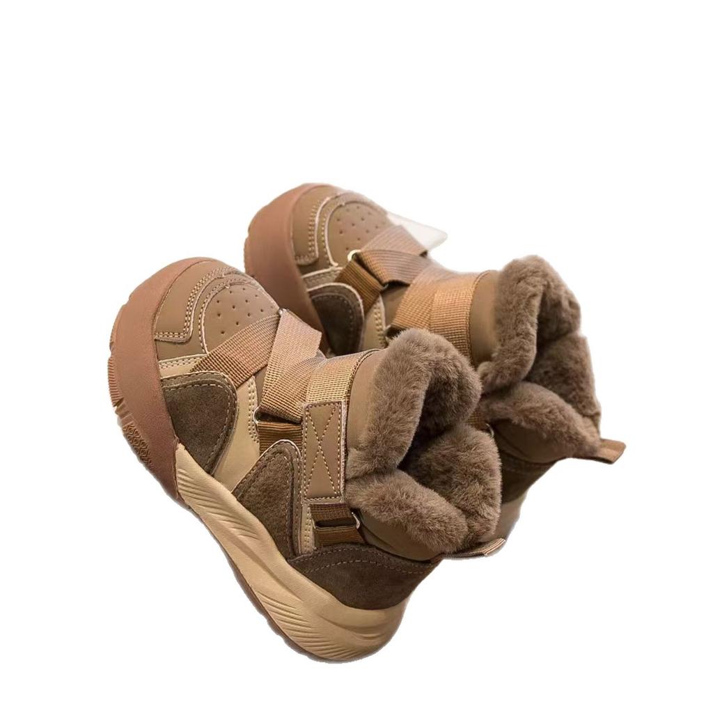 2025 winter new children's cotton shoes boys thickened fashion snow boots Korean version girls warm cotton boots middle and older children