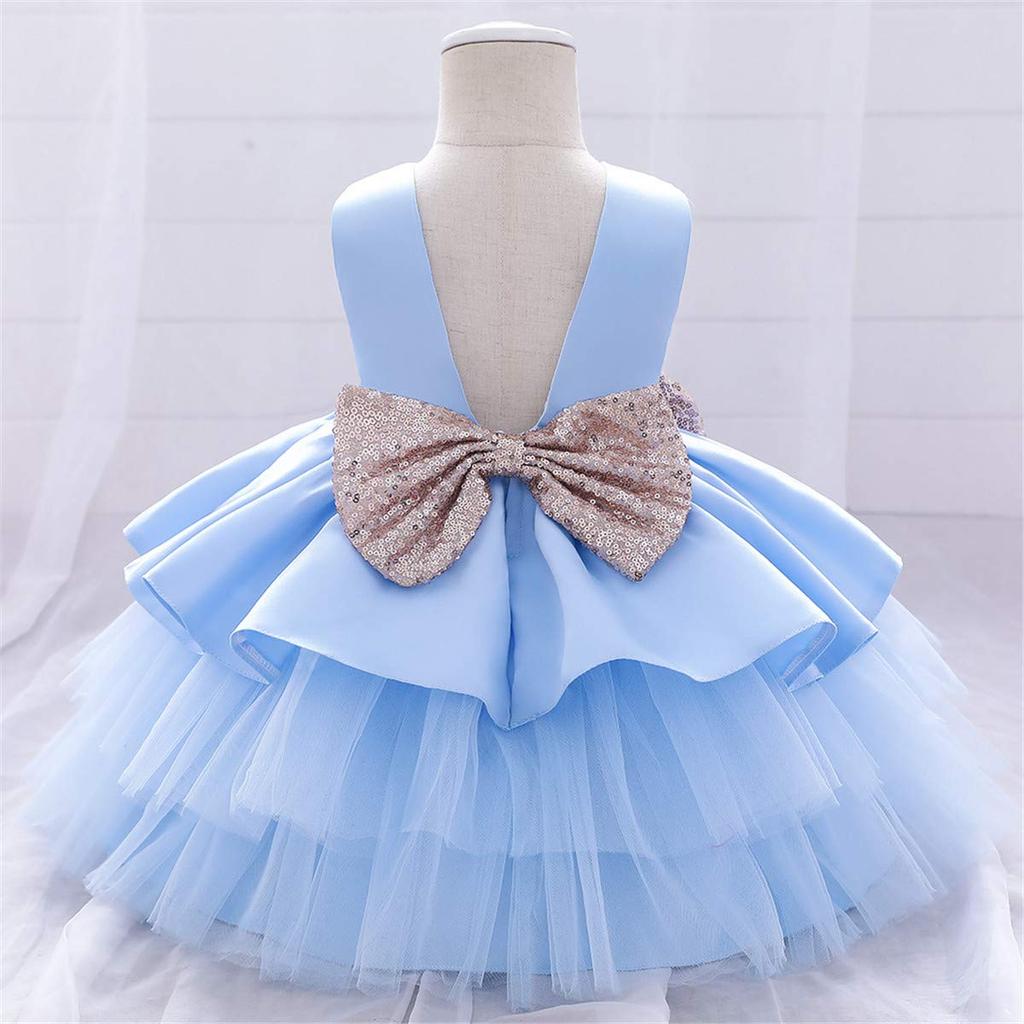 PAPA KIDS Baby Ceremony Kindergarten Entrance Princess Formal Dress for Baby Shower Baby Shower Wedding Birthday Commemorative Photo Dress Dress,