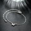 Lady Anklet Ankle Chain Zircon Inlaid Butterfly Shape Foot Ornaments Valentines Gift