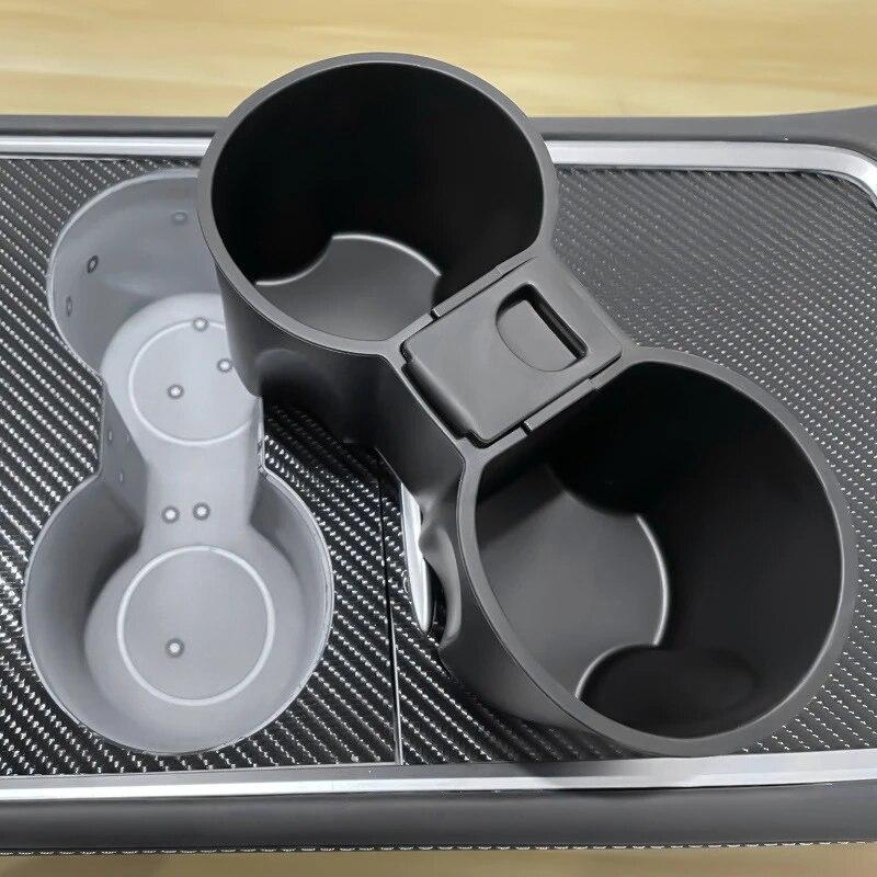 Car Central Armrest Storage Box For Tesla Model 3 / Y  2022 2023 Hidden Box Cup Holder Flocking Organizer Containersr