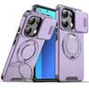 Shockproof Magnetic Case for Xiaomi 14T Pro 5G Redmi Note 13 Pro Plus Poco X6 Pro M6 Slide Camera Lens Metal Ring Stand Cover