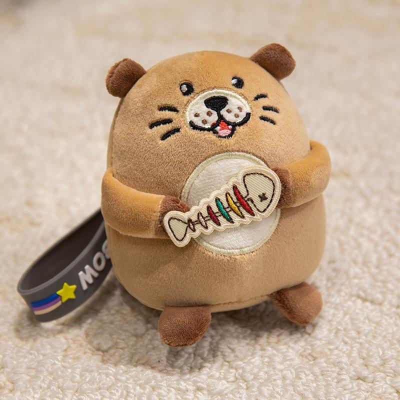

Cartoon Cute Sea Otter Small Yellow Croaker Doll Plush Toy Doll Bag Keychain Pendant Children s Gift 12cm 0.05kg