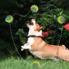 High Elastic Dog Elastic Ball Toy Colorful Dog Tooth Cleaning Toy Pet Chewing Toy  Training