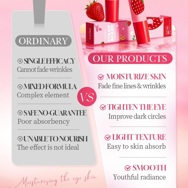 Strawberry Eye Cream 20g VC Moisturizing Hydrating Brightening Eye Moisturizing Eye Cream Skin Care Products