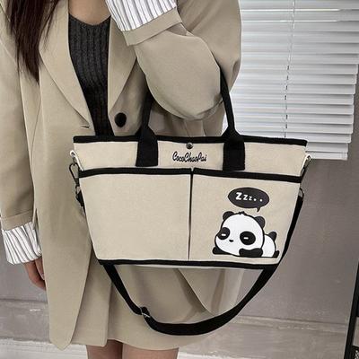Adjustable Unique Panda Style Shoulder Bag for Women High Quality Niche Design Bag Large Capacity Versatile Crossbody Bag