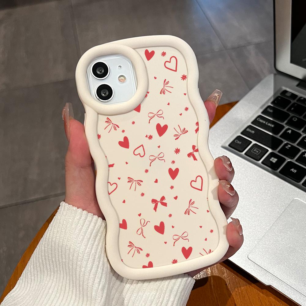 Big Wave Edge Soft Silicone Material Macaron Phone Case Shockproof Protective Rubber Casing for iPhone Samsung Huawei Honor Xiaomi Redmi OnePlus Moto