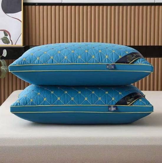 Neck Support Pillow with Non-Collapsing Core & Cover, 48x74cm, Ideal for Home, Hotel or Dorm Use