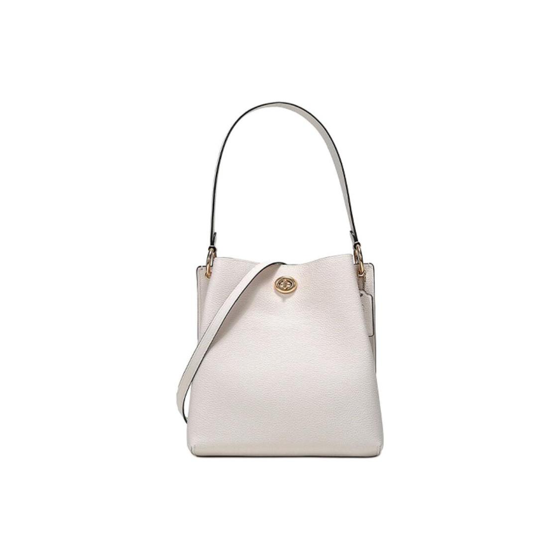 

Coach Charlie 26 Adjustable Detachable Shoulder Strap Polished Pebble Leather Bucket Bag Crossbody Shoulder Bag Medium Women bags 55200-GDHA Basic Set (Bag+Dust Bag)
